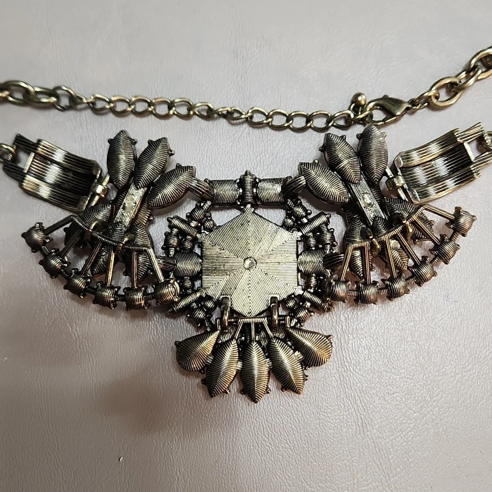 Mint & Coral‎ Gem Crystal Statement Necklace
